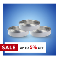 Huruf Cermin Melic Led Channel Letter Free Standing dengan Trim Cap MS-5 Aluminium Coil Seri 1000 Permukaan Berlapis Garansi 3 Tahun