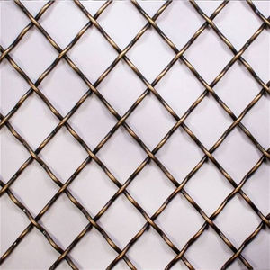 Balaustrada tejida de malla de alambre de acero inoxidable, alambre prensado de tejido abierto, estilo de tejido liso con servicio de procesamiento de doblado - Product Image 5