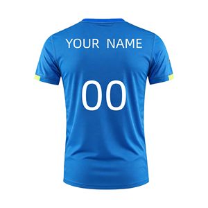 Maillot de football et t-shirt de football en maille respirante à séchage rapide en polyester 100% uni de haute qualité pour hommes en gros - Product Image 1