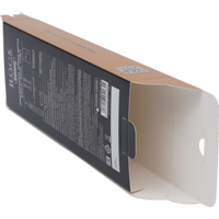 Boîte en carton élégante à dégradé foncé, estampée à chaud, imperméable, avec doublure en éponge et languette de suspension, pour brosse à dents sonique dorée de luxe haut de gamme