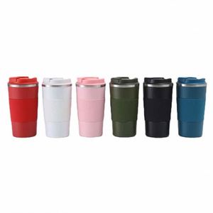Simple 304 Stainless Steel <b>Coffee</b> Mug Portable Car Thermos Business Office Gift Dual-Drink Mug - Product Image 6
