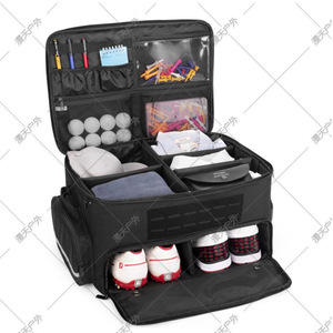 Sac de rangement pour accessoires de golf, grande capacité, multi-compartiments, durable, noir, pour les voyages - Product Image 1