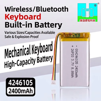 Batterie Li-Polymère Rechargeable QS4246105-2400mAh 3.7V pour Outils Électriques, Talkie-Walkie, Imprimante, Voiture, Bateau, Lampe de Camping