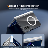 Coque de protection antichoc magnétique puissante en TPU+PC transparente anti-jaunissement pour Samsung Z Flip 8 Wide