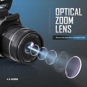 Máy ảnh kỹ thuật số 4K & 64mp nhiếp ảnh máy ảnh video máy ảnh 40x Zoom vlog máy ảnh cho Youtube với đèn flash - Product Image 5