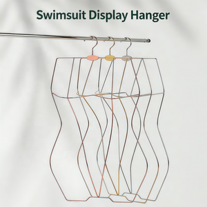 Appendiabiti per Costumi da Bagno in Metallo Spesso a Forma Intera |   Espositore Salvaspazio per Bikini da Adulti |   Armadio Portaoggetti da Spiaggia - Product Image 1