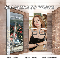 Téléphones Originaux S24 Ultra Smartphones 16 Go + 1 To LTE 5G Double SIM Téléphone Portable 7,3 Pouces Android 14 Charge Sans Fil Smartphone Deca Core