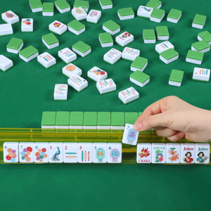 Tuiles de Mahjong Américaines Standard de Luxe en Acrylique de Qualité Supérieure, Inspirées du Cloisonné, pour Collectionneurs et Joueurs - Product Image 6
