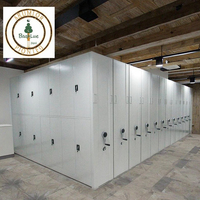 Étagères de bibliothèque coulissantes, étagères compactes en métal, armoires, système de rayonnage mobile à haute densité en métal pour bureau, armoire en acier