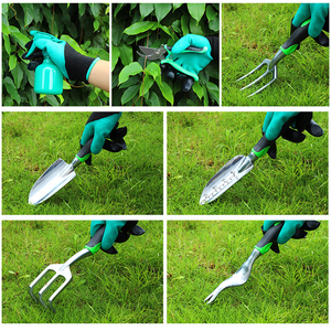9PCS Bag <b>Gardening</b> Tools Aluminum Simple Style China Garden Hand Tool Garden Accessories Equipment <b>Kit</b> Set Rubber Handle Tools - Product Image 6