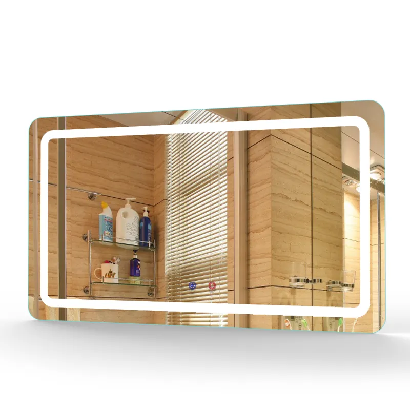 JYD 거울 장방형 led 목욕탕 알루미늄 구조 및 접촉을 가진 Dimmable LED 벽 거울