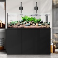 Aquarium avec pompes à eau 2026, style Stream, rectangulaire, en verre ultra-transparent, avec bac de filtration, LED spectre complet et filtre à goutte d'eau