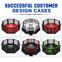 Cage de combat professionnelle pour MMA, UFC, boxe, octogone pour compétition et entraînement avec logo personnalisé