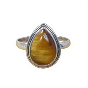 925 Sterling Silver <b>Tiger</b> <b>Eye</b> Gemstone <b>Ring</b> Trendy Christian Handmade Antique Fine Jewelry Certified - Product Image 1