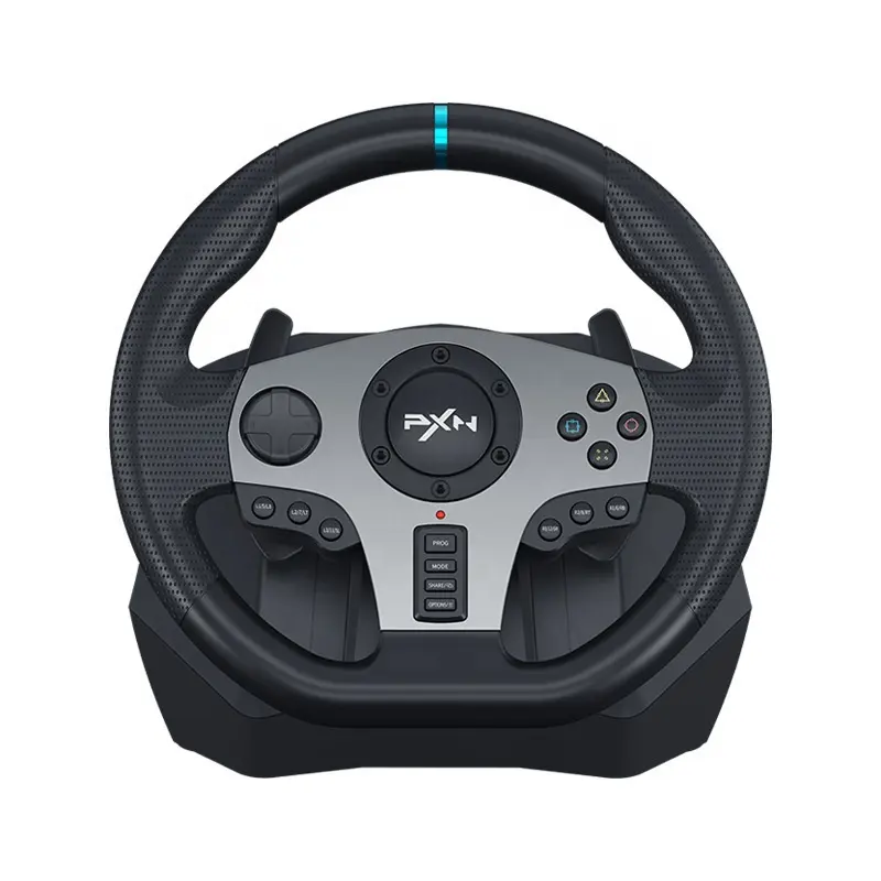 New PXN-V9 Dual Motor Strong Vibration Gaming Wheel For PC/P3/P4/XB Series/Switch 900 Degree Driving Simulator Game Racing Wheel