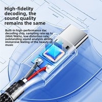 Adaptateur de câble audio en gros entièrement compatible avec USB-C vers audio numérique DAC/amplificateur (dongle)