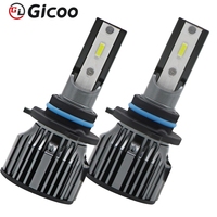 Ampoules de phares LED GICOO P5 vert/jaune 12V neuves avec puce LED CSP 8000 lumens pour voiture H1 H3 H4 H7 H11 H16 9005 9006 6000K