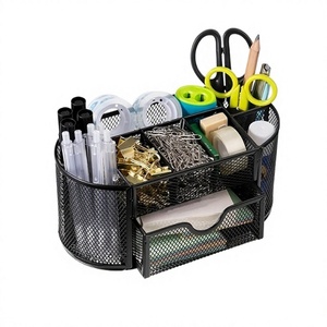Dernier modèle Organisateur de bureau en fer noir pour stylos, pinces, épingles, organisateur de table en papier à un prix abordable - Product Image 1