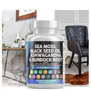 Cápsulas de Complejo Herbal de Musgo Marino OEM con Extracto de Alga Marina, Raíz de Bardana y Cúrcuma, Fabricante de Marca Privada - Product Image 3