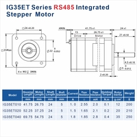 Moteur pas à pas intégré NEMA 14 avec contrôle RS485, 0,2 N.m, 9-36V DC, 2 phases, en boucle fermée, pour machine de gravure CNC