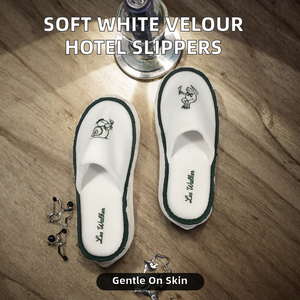 Pantuflas Desechables de Felpa para Hotel, Color Blanco Puro, de Coral Fleece, Suaves y Cómodas para Uso en Habitaciones y Baños, Venta al Por Mayor - Product Image 2