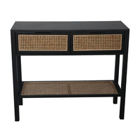 Maison entrée armoire cadre en bois 3 tiroirs console table chambre rotin coiffeuse