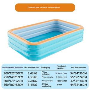 Piscine gonflable pour enfants avec toboggan, épaissie, grande, en PVC, avec auvent extérieur, protection solaire pour bébé, piscine à pagaies - Product Image 5
