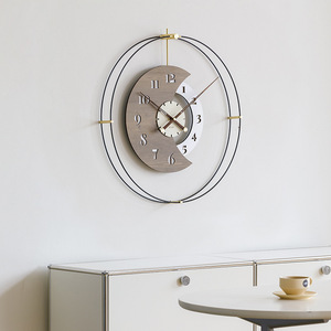 Reloj de pared Wozoom, redondo, analógico, silencioso, funciona con pilas, decoración para sala de estar y comedor - Product Image 2