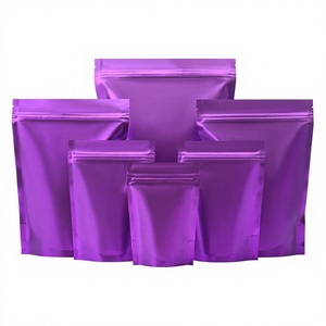Sachets refermables en aluminium mat de qualité <span class=keywords><strong>alimentaire</strong></span>, à fermeture éclair, pour salades, gâteaux, sushis, thé, collations, café - Product Image 1