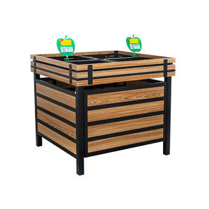 Estante de Exhibición de <span class=keywords><strong>Metal</strong></span> y Madera para Frutas y Verduras para Supermercado - Product Image 6