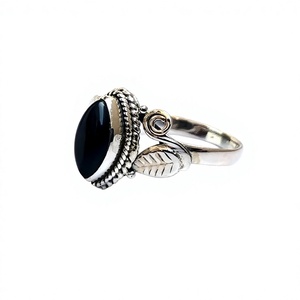 <b>Black</b> Onyx <b>Stone</b> Designer 925 Sterling <b>Silver</b> Jewelry <b>Ring</b> <b>Silver</b> Onyx <b>Ring</b> - Product Image 4