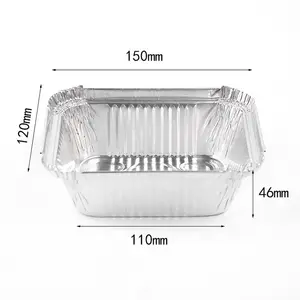 Customized multi-function Disposable With Flat Lid Food Grade Foil Baking Trays