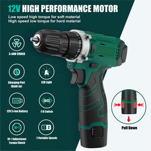 Ensemble d'outils de perçage au lithium 12V Greenworks de 206 pièces, kit de réparation multifonctionnel rechargeable pour la maison - Product Image 5