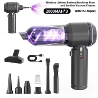Aspirateur de voiture portable, aspiration puissante, souffleur, 4 en 1, pompe à air portable, gonfleur