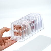 Boîte de rangement multi-taille de haute qualité boîte d'emballage d'ongle à pression transparente pour le stockage de salon de manucure