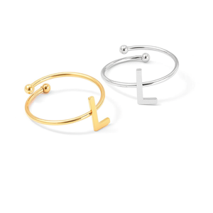 Anello in Acciaio Inossidabile L, Gioielli alla Moda in Oro e Argento, Set da 12 Pezzi, Ref45980 - Product Image 2