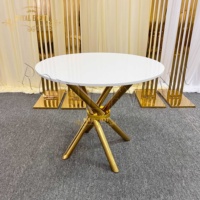 Nouveau design de table de décoration de mariage table basse ronde en acier inoxydable pour gâteau meubles d'hôtel pour événements