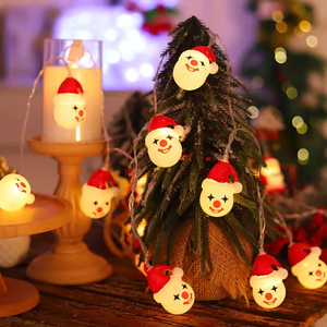 Guirlandes lumineuses LED de Noël YN Starlight pour l'intérieur, avec motifs <span class=keywords><strong>Clown</strong></span> et Bonhomme de neige, indice de protection IP44, style moderne pour la décoration de fête - Product Image 3