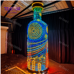 Décoration lumineuse LED en forme de pot de Noël pour l'extérieur, idéale pour les paysages de vacances, les parcs commerciaux et les événements festifs - Product Image 3