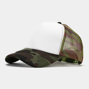 Casquette Trucker Décontractée à 5 Panneaux en Mousse Camouflage Uni Respirante avec Maille, Idéale pour le Voyage, le Cyclisme et les Activités de Plein Air, Imprimée par Sublimation – Prix Bas - Product Image 2