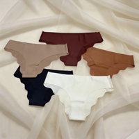 Braguitas sin Costuras, Invisibles, con Borde Ondulado, Tipo Bikini, Transpirables, Suaves y Elásticas para Mujer, para Usar Bajo Vestidos