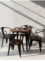 Chaise d'hôtel en bois couleur noyer Ustovian, mobilier commercial, chaises de salle à manger, chaises de café en bois massif, chaises de restaurant