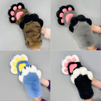 Gants Patte de Chat en Peluche pour Adultes - Costume d'Animal pour Spectacles, Comic Con, Cosplay