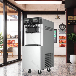 Machine à crème glacée professionnelle commerciale haute production, gelato et glace molle, 3 saveurs, sur pied, en acier inoxydable, 220V, garantie 1 an - Product Image 4