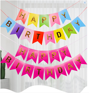 Drapeau <span class=keywords><strong>de</strong></span> fête d'anniversaire en papier <span class=keywords><strong>de</strong></span> l'usine Huaien - Product Image 5