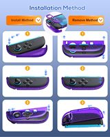 Étui de protection en cristal divisé TPU/PC pour Nintendo Switch2, compatible avec la communication filaire