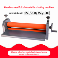 Plastifieuse Manuelle à Froid de 650 mm pour Films, Machine à Plastifier pour Photos et Vinyles, Compatible avec les Formats A3 et A4