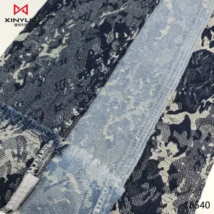 Renk baskı tüm pamuk ince armürlü jakarlı denim metre kumaş ceket için handjacket denim kumaş ile geniş