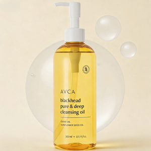 Huile nettoyante pour points noirs AVCA PHA 300ml, démaquillant, exfoliant doux, nettoyant léger pour les pores, tous types de peau, coréen - Product Image 1
