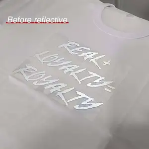 하이 퀄리티 맞춤형 로고 티셔츠 용 PET 필름 반사 열전달 라벨